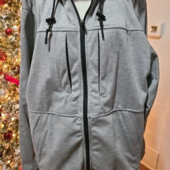 Duluth Trading Jacket Men's Large Gray Sawbill Sweats Hooded Full Zip - Picture 2 of 5